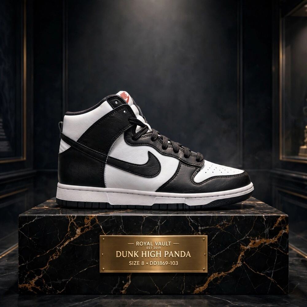 Size 8 - Nike Dunk High Retro Panda White Black DD1869-103